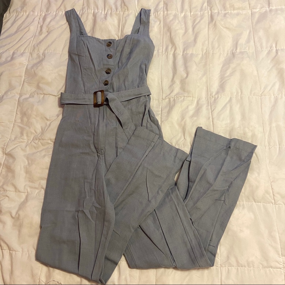 dust blue jumpsuit